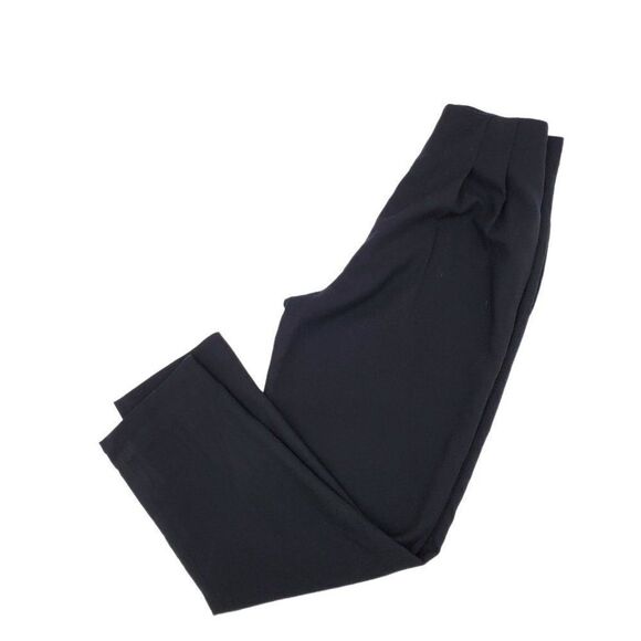 Ann Taylor Dress Pants Womens Pleated Front Back Zip 100% Wool Black Size 8 - Picture 1 of 9